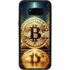 Samsung Galaxy S8+ Case Hülle - Silikon schwarz Bitcoin Stehen