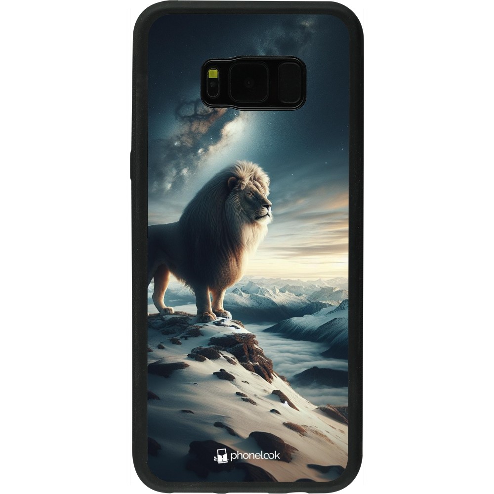 Samsung Galaxy S8+ Case Hülle - Silikon schwarz Der weisse Loewe