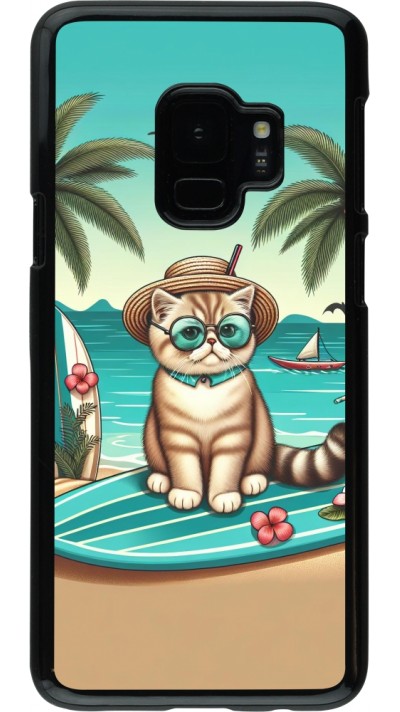 Samsung Galaxy S9 Case Hülle - Chat Surf Stil