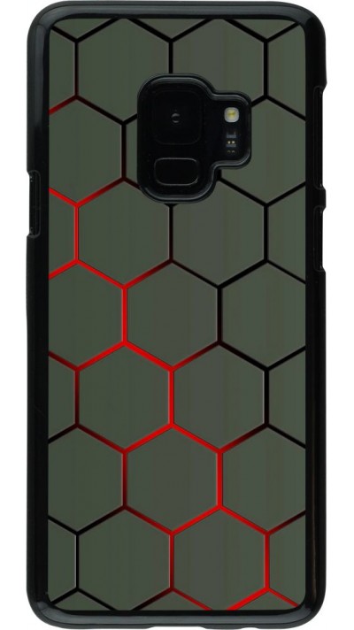 Hülle Samsung Galaxy S9 - Geometric Line red