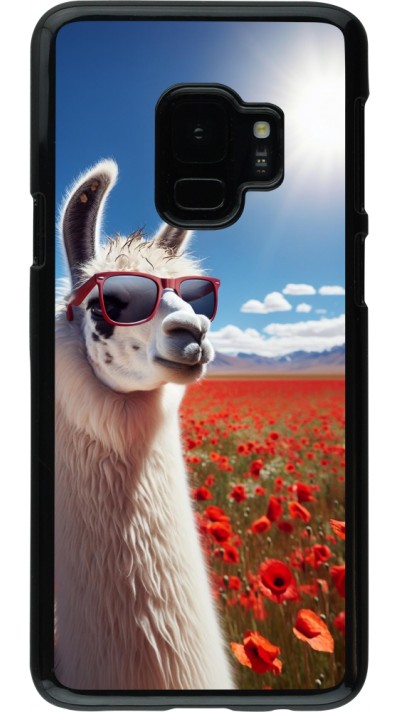 Samsung Galaxy S9 Case Hülle - Lama Chic in Mohnblume