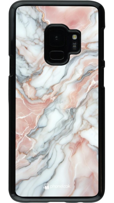 Samsung Galaxy S9 Case Hülle - Rosa Leuchtender Marmor