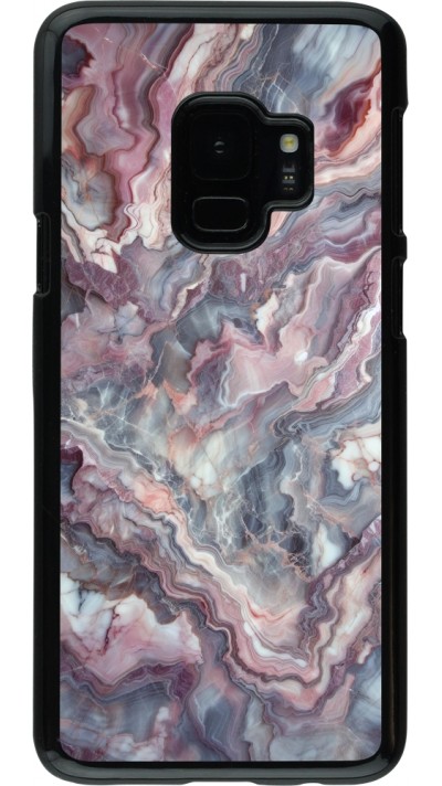 Samsung Galaxy S9 Case Hülle - Violetter silberner Marmor