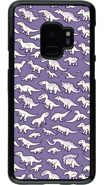 Samsung Galaxy S9 Case Hülle - Mini-Dino-Muster violett