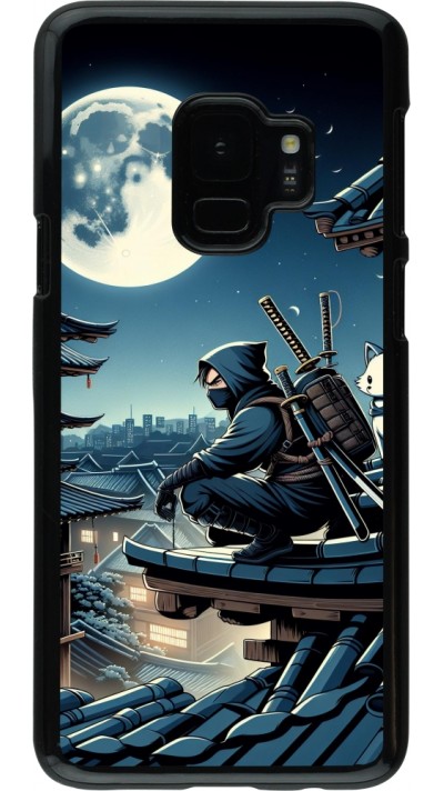 Samsung Galaxy S9 Case Hülle - Ninja unter dem Mond