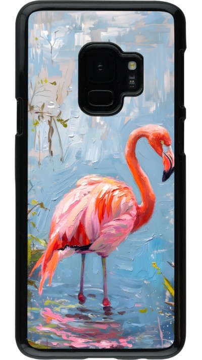 Samsung Galaxy S9 Case Hülle - Paint Flamingo