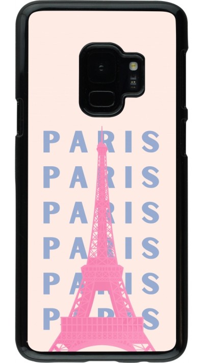 Samsung Galaxy S9 Case Hülle - Paris Pink Print