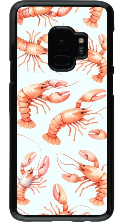 Samsung Galaxy S9 Case Hülle - Muster von pastellfarbenen Hummern