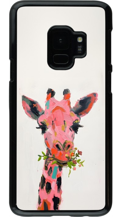 Samsung Galaxy S9 Case Hülle - Pink Girafe Paint