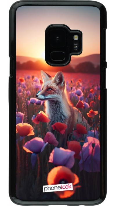 Samsung Galaxy S9 Case Hülle - Purpurroter Fuchs bei Dammerung