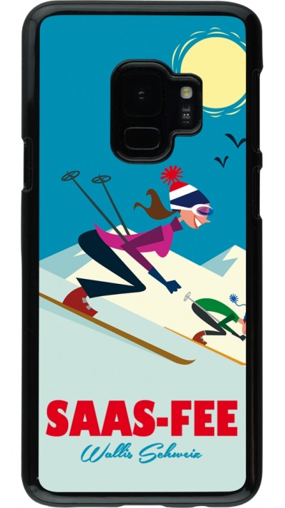 Samsung Galaxy S9 Case Hülle - Saas-Fee Ski Downhill