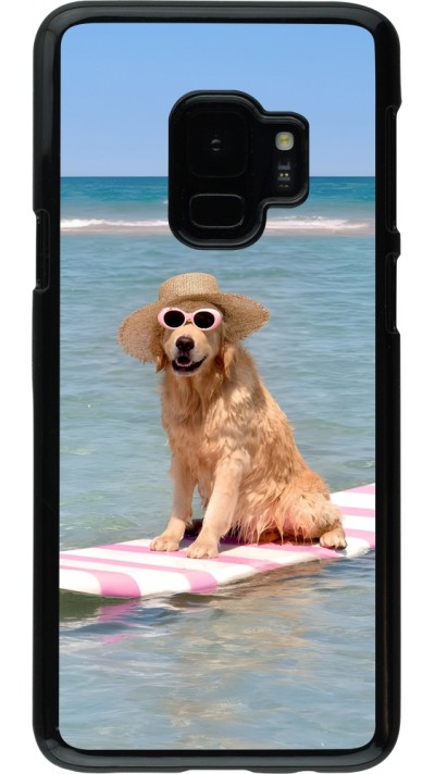 Samsung Galaxy S9 Case Hülle - Summer Dog on Paddle