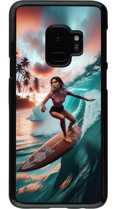 Samsung Galaxy S9 Case Hülle - Surferin aus Bali