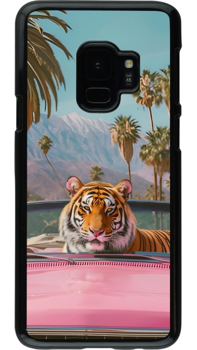 Samsung Galaxy S9 Case Hülle - Tiger Auto rosa