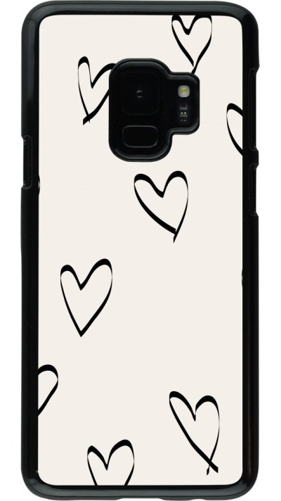 Samsung Galaxy S9 Case Hülle - Valentine 2023 minimalist hearts