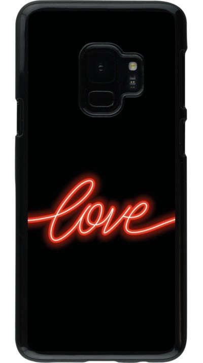 Samsung Galaxy S9 Case Hülle - Valentine 2023 neon love