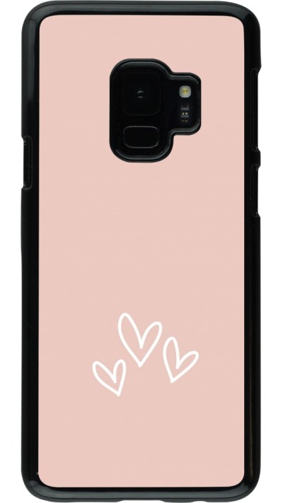 Samsung Galaxy S9 Case Hülle - Valentine 2023 three minimalist hearts