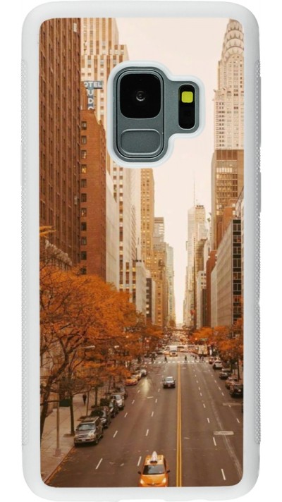 Samsung Galaxy S9 Case Hülle - Silikon weiss Autumn 2024 New York city