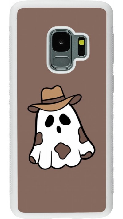 Samsung Galaxy S9 Case Hülle - Silikon weiss Halloween 2024 cowboy ghost