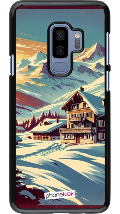 Samsung Galaxy S9+ Case Hülle - Chalet Berg verschneit