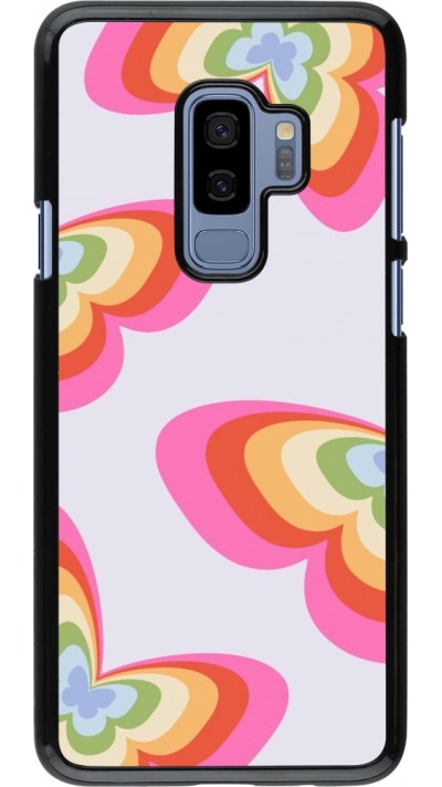 Samsung Galaxy S9+ Case Hülle - Easter 2024 rainbow butterflies