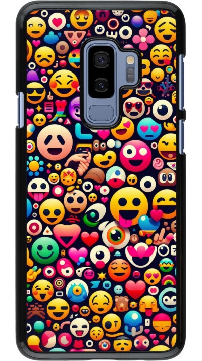 Samsung Galaxy S9+ Case Hülle - Emoji Mix Farbe