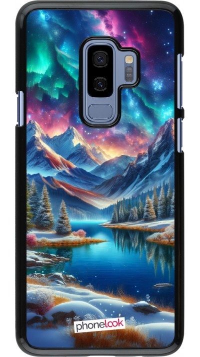 Samsung Galaxy S9+ Case Hülle - Fantasiebergsee Himmel Sterne