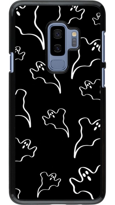 Samsung Galaxy S9+ Case Hülle - Halloween 2024 black and white ghosts