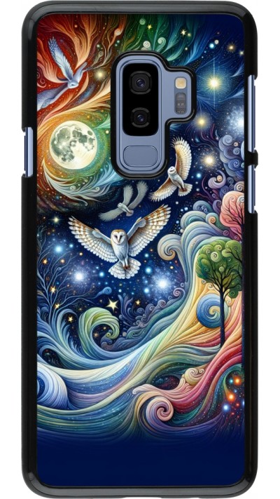 Samsung Galaxy S9+ Case Hülle - Fliegender Blumen-Eule