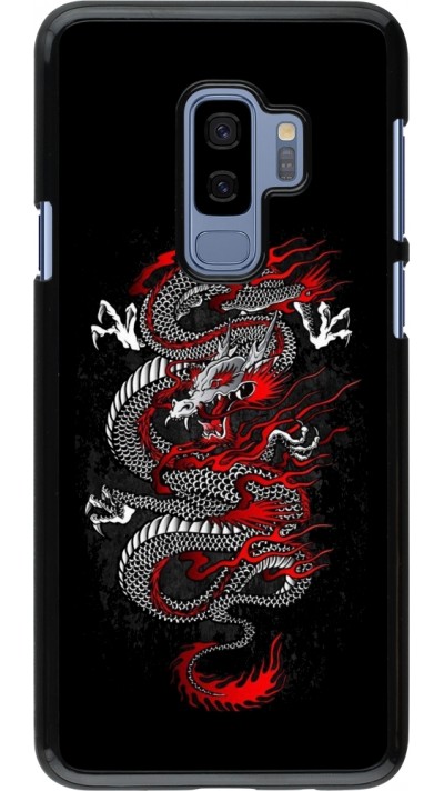 Samsung Galaxy S9+ Case Hülle - Japanese style Dragon Tattoo Red Black