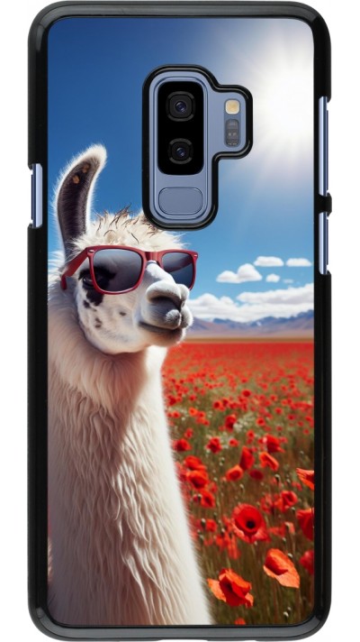 Samsung Galaxy S9+ Case Hülle - Lama Chic in Mohnblume