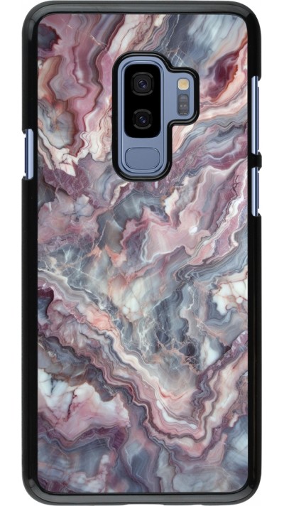 Samsung Galaxy S9+ Case Hülle - Violetter silberner Marmor