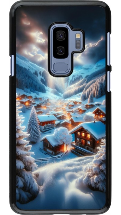 Samsung Galaxy S9+ Case Hülle - Berg Schnee Licht