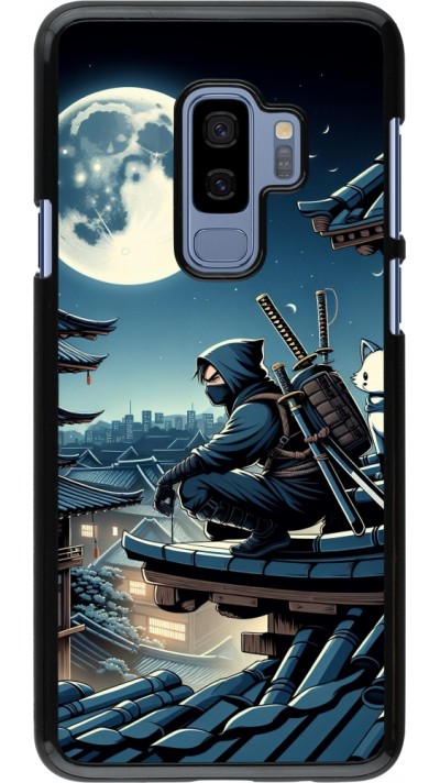 Samsung Galaxy S9+ Case Hülle - Ninja unter dem Mond