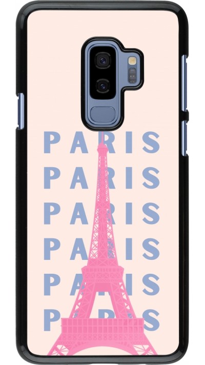 Samsung Galaxy S9+ Case Hülle - Paris Pink Print