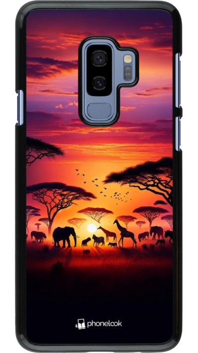 Samsung Galaxy S9+ Case Hülle - Safari Sonnenuntergang Wildtiere