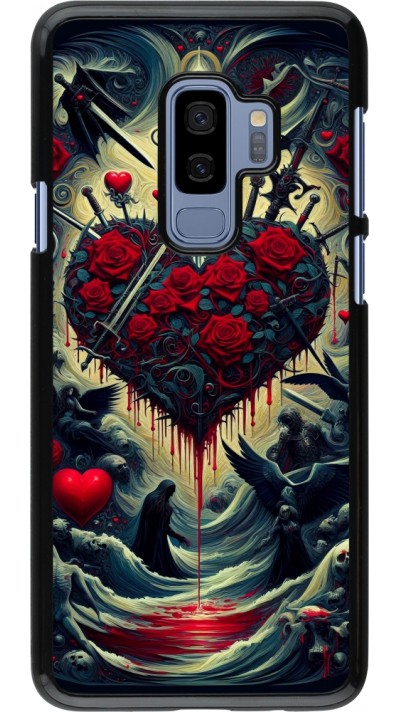 Samsung Galaxy S9+ Case Hülle - Dunkle Liebe Herz Blut