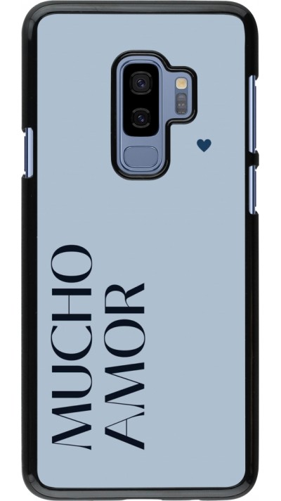 Samsung Galaxy S9+ Case Hülle - Valentine 2024 mucho amor azul