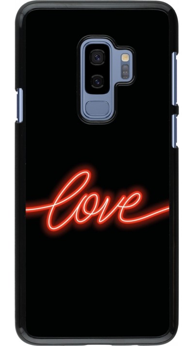 Samsung Galaxy S9+ Case Hülle - Valentine 2023 neon love