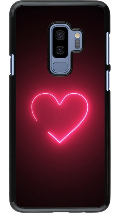 Samsung Galaxy S9+ Case Hülle - Valentine 2023 single neon heart