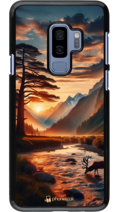 Samsung Galaxy S9+ Case Hülle - Tal Sonnenuntergang Hirsch Baum