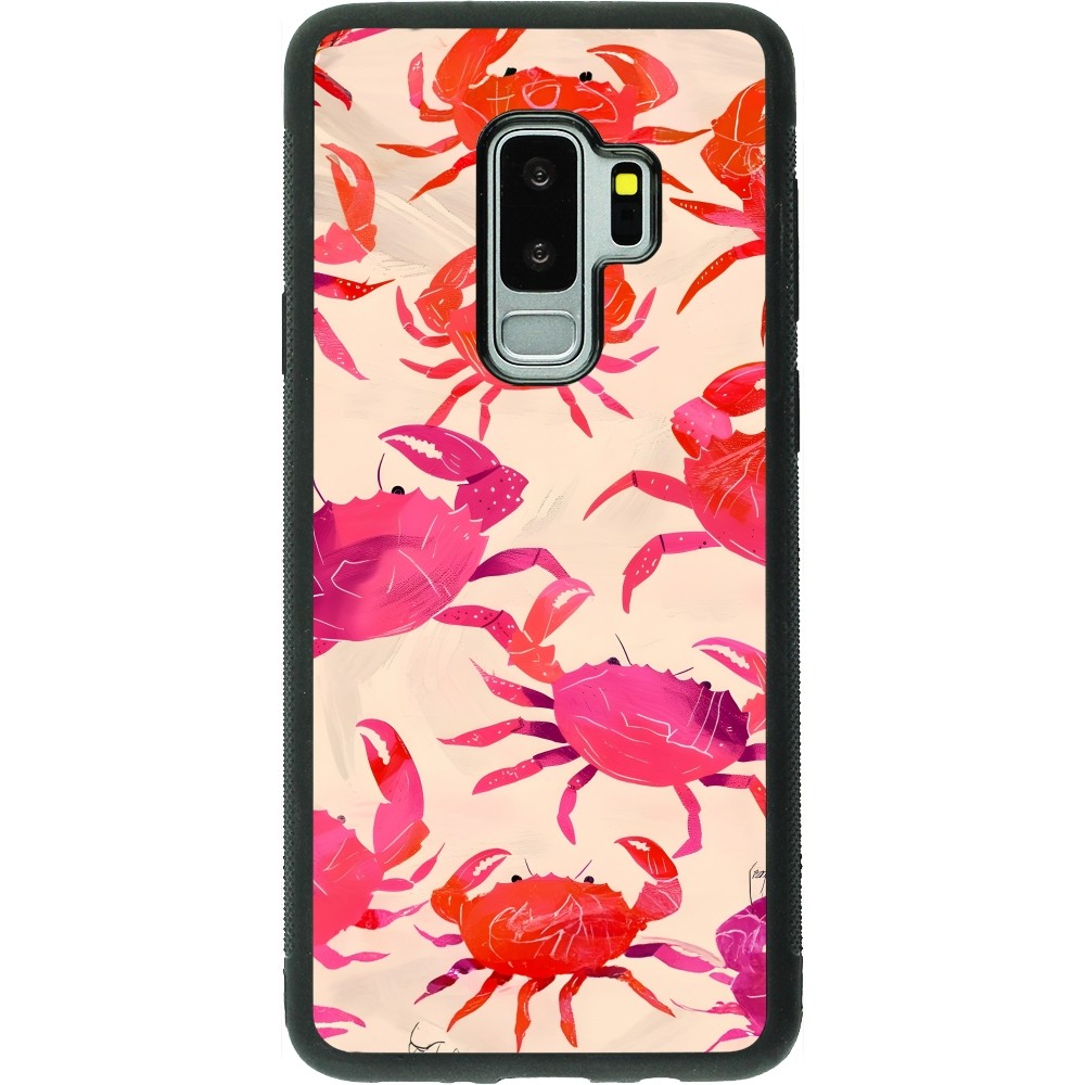 Samsung Galaxy S9+ Case Hülle - Silikon schwarz Crabs Paint