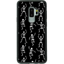 Samsung Galaxy S9+ Case Hülle - Silikon schwarz Halloween 2024 dancing skeleton