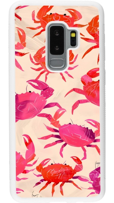 Coque Samsung Galaxy S9+ - Silicone rigide blanc Crabs Paint