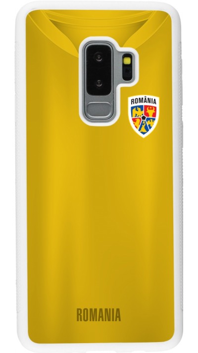 Coque Samsung Galaxy S9+ - Silicone rigide blanc Maillot de football Roumanie