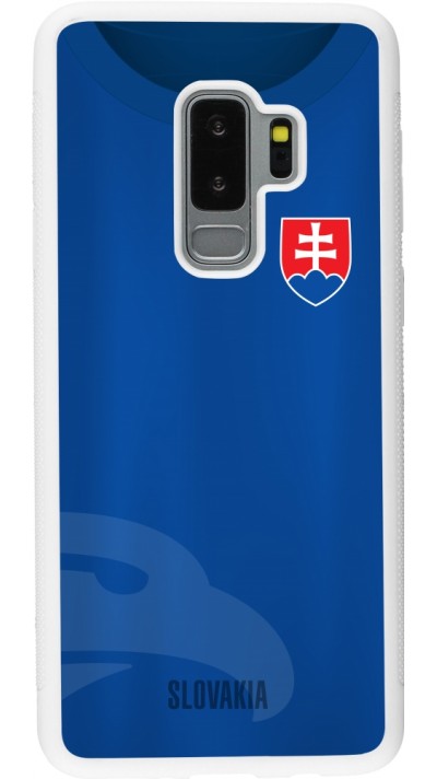 Coque Samsung Galaxy S9+ - Silicone rigide blanc Maillot de football Slovaquie