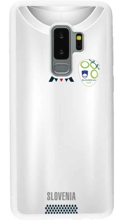 Coque Samsung Galaxy S9+ - Silicone rigide blanc Maillot de football Slovénie
