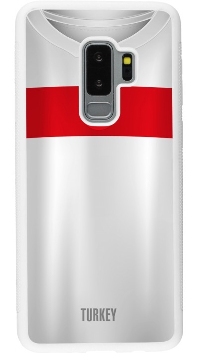 Coque Samsung Galaxy S9+ - Silicone rigide blanc Maillot de football Turquie personnalisable