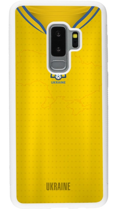 Coque Samsung Galaxy S9+ - Silicone rigide blanc Maillot de football Ukraine
