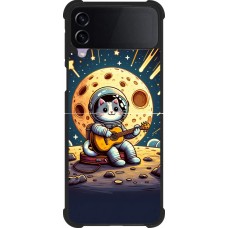 Samsung Galaxy Z Flip3 5G Case Hülle - Silikon schwarz AstroKatze RockMond